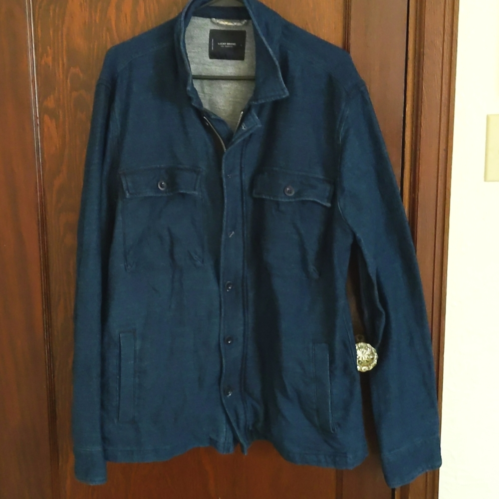 Lucky Brand Men's Indigo Zip Jacket Sz Large